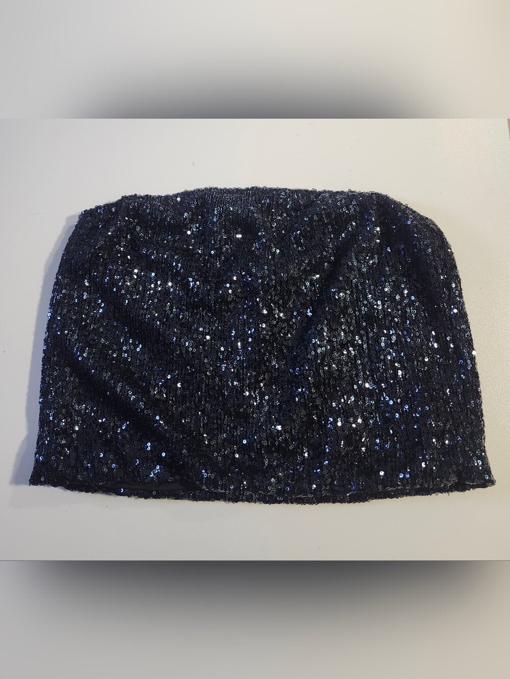 Forever 21 Navy Blue Sequin Tube Top